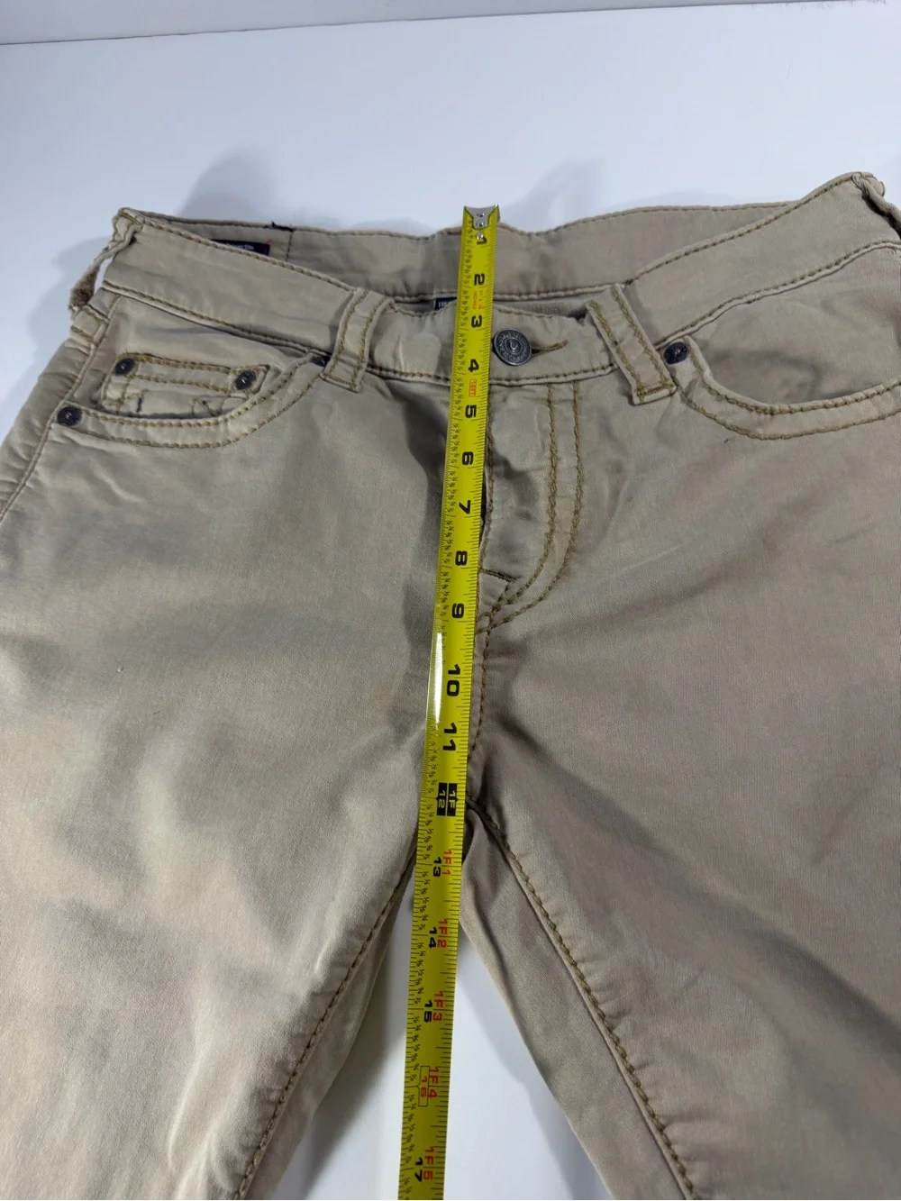 True Religion GINO Relaxed Slim Khaki Jeans 31